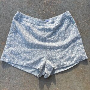 Lelis Gray Leopard Print Women's Shorts